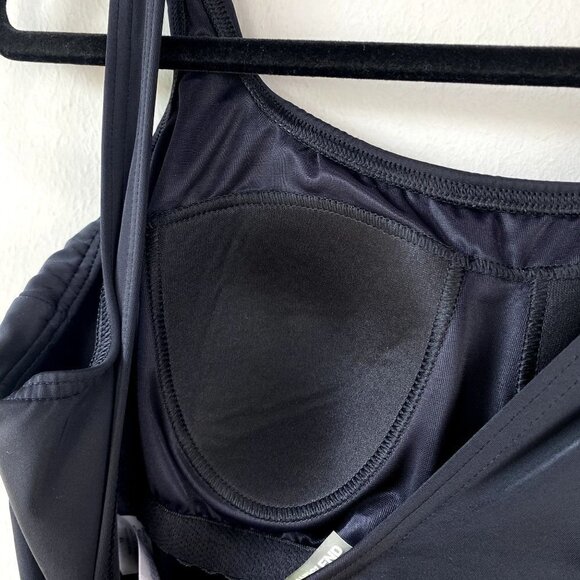 Lands End Tank One Piece Swimsuit Black 12 - Picture 7 of 9